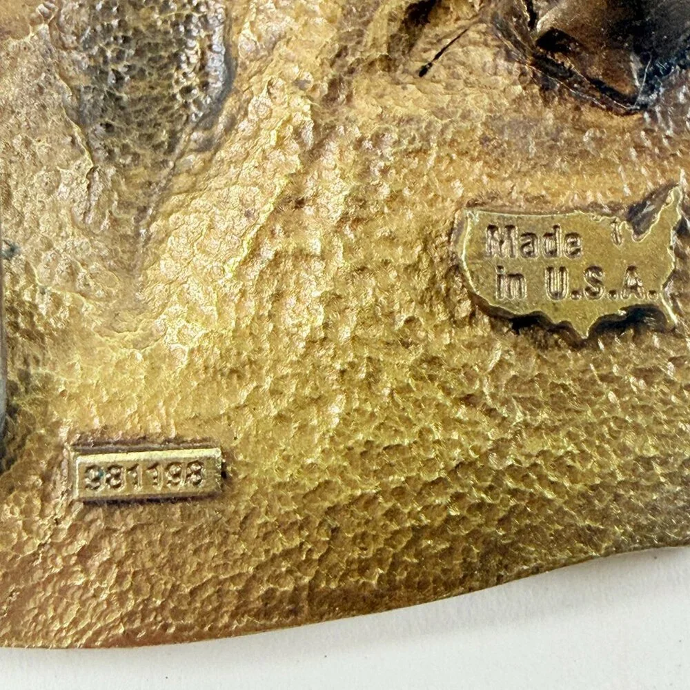 NRA Golden Eagles Brass Vintage Western Style Belt Buckle